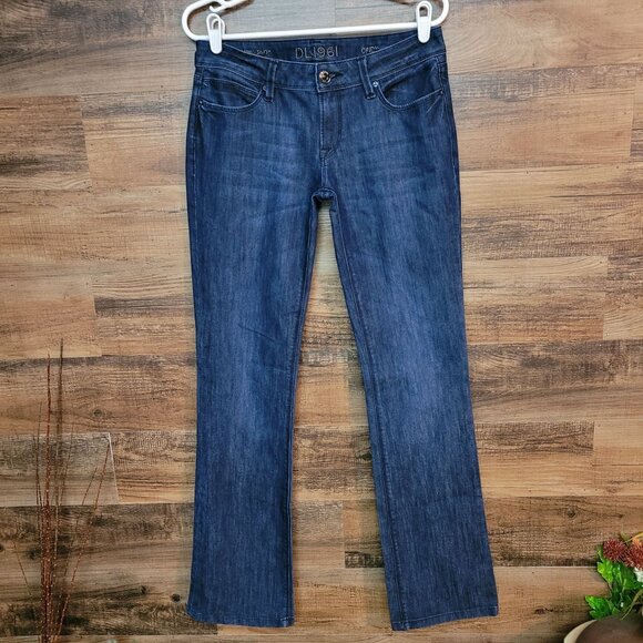 DL1961 Jeans Size 29 Cindy Slim Bootcut Low Rise Dark Wash Denim Western - Picture 1 of 12